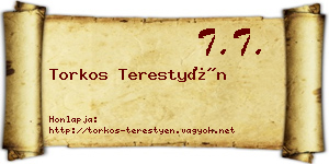 Torkos Terestyén névjegykártya